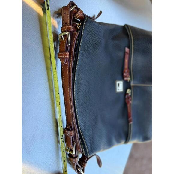 Dooney & Bourke Dillen Pocket Navy Pebbled Leather Hobo Bag - Picture 13 of 14